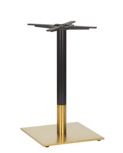 Midas Small Square Table Base (DH- Black/Brass) - main image