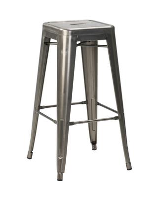 French Bistro High Stool - Gun Metal Grey 