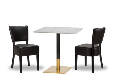 Alto Black/Black x2 - 700mm Sq - Calacatta Ceramic - Midas Sm SQ - Black/ Gold (DH)
