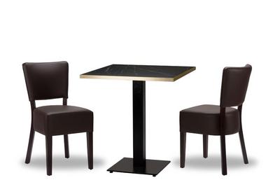 Alto D.Brown/ Wenge x2 - 700mm Sq - Black Pietra Gold ABS Laminate - Titan Sm SQ (DH)