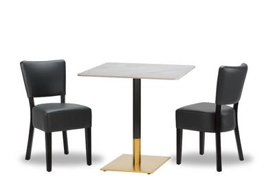 Alto Iron Grey/ Black x2 - 700mm Sq - Calacatta Ceramic - Midas Sm SQ - Black/ Gold (DH)