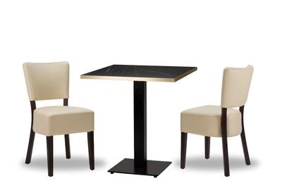 Alto Ivory/ Wenge x2 - 700mm Sq - Black Pietra Gold ABS Laminate - Titan Sm SQ (DH)