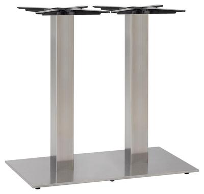 Apollo Twin Table Rectangular Base - Stainless - thumbnail image 1