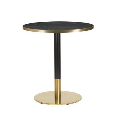 700mmRdx25mm,Laminate Black Pietra/Gold Edge, Midas Sm RD Brass/Black(DH)