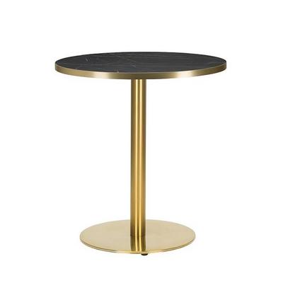 700mmRdx25mm,Laminate Black Pietra/Gold Edge, Midas Sm RD Brass(DH)