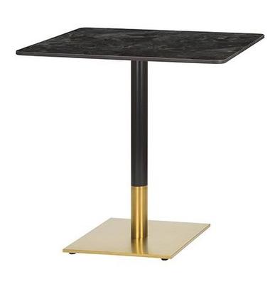 Square ,Ceramic Table Top Portoro Marble,Mida Small Square - Brass/Black  (DH)
