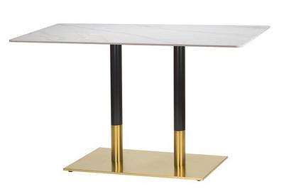 1200mm x 700mm ,Ceramic Table Top Calacatta Marble,Midas Twin Rectangular-Brass/Black  (DH)