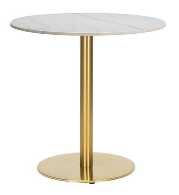 Round ,Ceramic Table Top Calacatta Marble,Midas Small Round- Brass (DH)