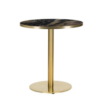 700mmRdx25mm, Laminate Cappuccino/ Gold Edge - Midas Sm Rd Brass (DH)