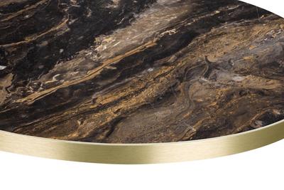 Marbled Cappuccino F9482 / Gold ABS Edge - 25mm Laminate  - thumbnail image 2