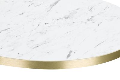 1200mm x 700mm ,Egger F204 ST9 White Carrara Marble/ Gold ABS,Hudson Single Rectangular (DH) - thumbnail image 2