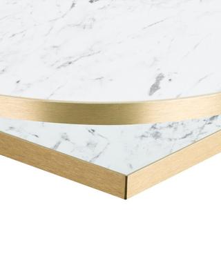 Egger F204 ST9 White Carrara Marble / Gold ABS Edge - 25mm Laminate