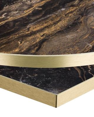 Marbled Cappuccino F9482 / Gold ABS Edge - 25mm Laminate 