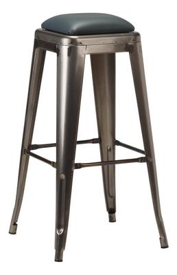 French Bistro High Stool - Gun Metal Grey 