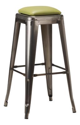 French Bistro High Stool - Gun Metal Grey 