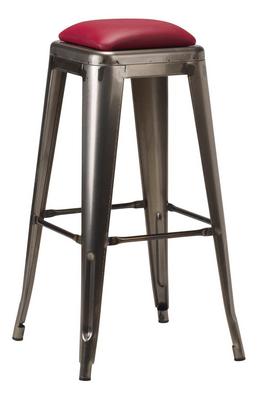 French Bistro High Stool - Gun Metal Grey 