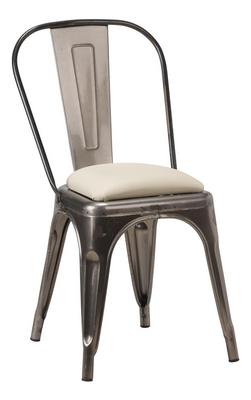 French Bistro Side Chair - Gun Metal Grey 