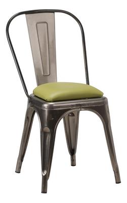 French Bistro Side Chair - Gun Metal Grey 