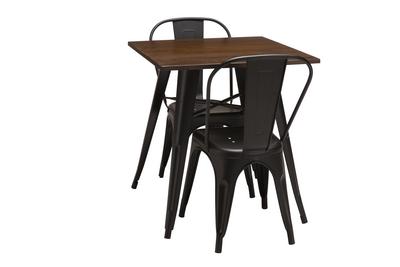 French Bistro Table 700mm x 700mm - Matt Black - thumbnail image 5
