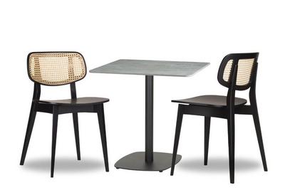 Gordona Rattan x2 - 700mm Sq - Tundra Ceramic - Vega Small Sq (DH)