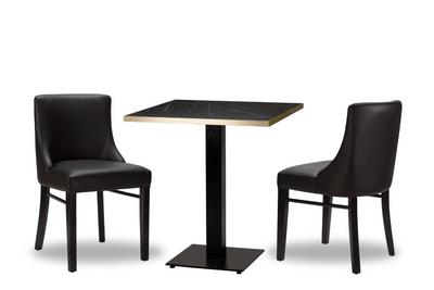 Merano Black/Black x2 - 700mm Sq - Black Pietra Gold ABS Laminate - Titan Sm SQ (DH)