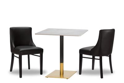 Merano Black/Black x2 - 700mm Sq - Calacatta Ceramic - Midas Sm SQ - Black/ Gold (DH)