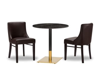 Merano D.Brown/ Wenge x2 - 700mm Rd - Portoro Ceramic - Midas Sm Sq - Black/Gold (DH)