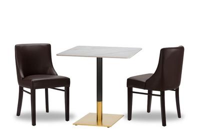 Merano D.Brown/ Wenge x2 - 700mm Sq - Calacatta Ceramic - Midas Sm SQ - Black/ Gold (DH)