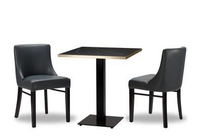 Merano Iron Grey/ Black x2 - 700mm Sq - Black Pietra Gold ABS Laminate - Titan Sm SQ (DH)
