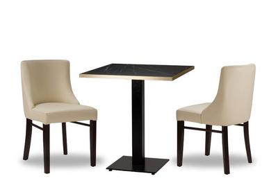 Merano Ivory/ Wenge x2 - 700mm Sq - Black Pietra Gold ABS Laminate - Titan Sm SQ (DH)