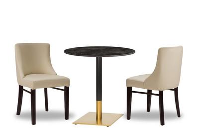 Merano Ivory/ Wenge x2 - 700mm Rd - Portoro Ceramic - Midas Sm Sq - Black/Gold (DH)