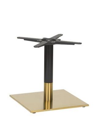 Midas Small Square Table Base (CH-Black/Brass)