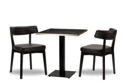 Nico Black/Black x2 - 700mm Sq - Black Pietra Gold ABS Laminate - Titan Sm SQ (DH)