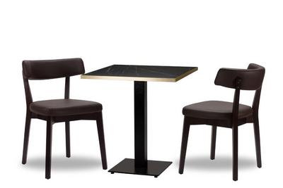 Nico Iron Grey/ Black x2 - 700mm Sq - Black Pietra Gold ABS Laminate - Titan Sm SQ (DH)