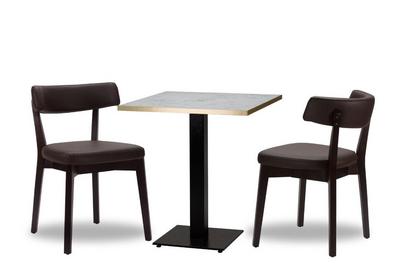 Nico D.Brown/ Wenge x2 - 700mm Sq - White Carrara Gold ABS - Titan Small Sq (DH)
