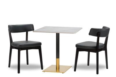 Nico Iron Grey/ Black x2 - 700mm Sq - Calacatta Ceramic - Midas Sm SQ - Black/ Gold (DH)
