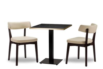 Nico Ivory/ Wenge x2 - 700mm Sq - Black Pietra Gold ABS Laminate - Titan Sm SQ (DH)