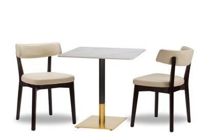 Nico Ivory/ Wenge x2  - 700mm Sq - Calacatta Ceramic - Midas Sm SQ - Black/ Gold (DH)