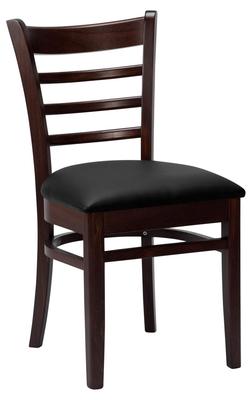 Nova Side Chair - Black / Walnut