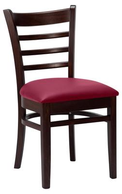 Nova Side Chair -  Wine / Walnut