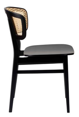 Sophia SB Side Chair - Natural Cane Back / Matt Black - thumbnail image 2