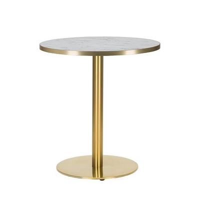 700mmRdx25mm,Laminate W.Carrara/ Gold Edge, Midas Sm RD Brass(DH)