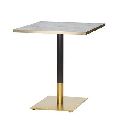 700mmx700mmx25mm,Laminate W.Carrara/ Gold Edge,Midas Sm Sq Black/Brass(DH)