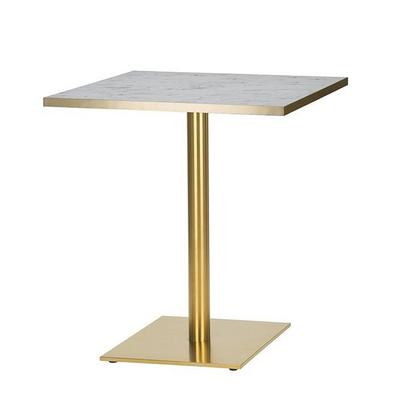 700mmx700mmx25mm,Laminate W.Carrara/ Gold Edge,Midas Sm Sq Brass(DH)