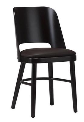 Alasia Veneer Back - Upholstered Seat Veneto Dark Brown / Walnut Finish  - thumbnail image 1