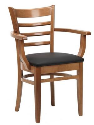 Nova Armchair Upholstered Seat (Also available in full Veneer)  - thumbnail image 1