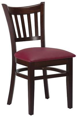 Vito Side Chair -  Wine / Walnut - thumbnail image 1